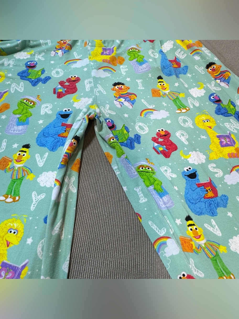 Little Sleepies Womens Spelling With Sesame Street Pajama Set Size Medium - Picture 8 of 16